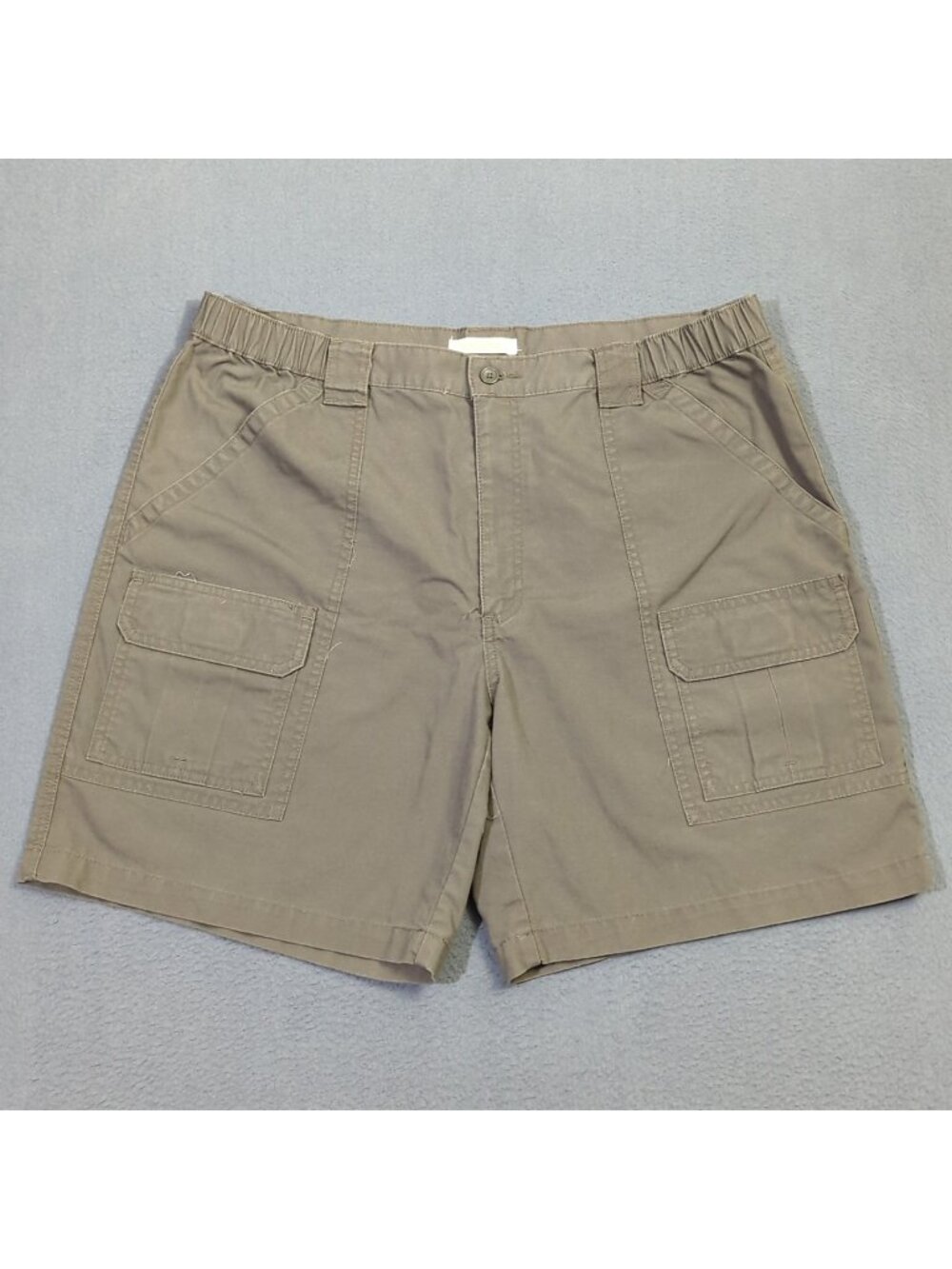 Savane Shorts Men's 38 Olive Cotton Cargo Elastic Waist